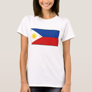 Camiseta T-shirt do mapa da bandeira x de Filipinas