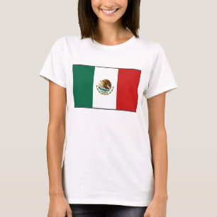 Camiseta T-shirt do mapa da bandeira x de México