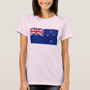 Camiseta T-shirt do mapa da bandeira x de Nova Zelândia
