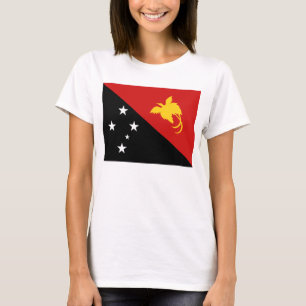 Camiseta T-shirt do mapa da bandeira x de Papuá-Nova Guin