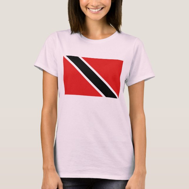 Camiseta T-shirt do mapa da bandeira x de Trinidad and (Frente)