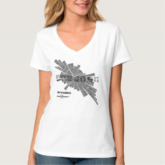 Camiseta T-shirt do mapa de Dresden para mulheres