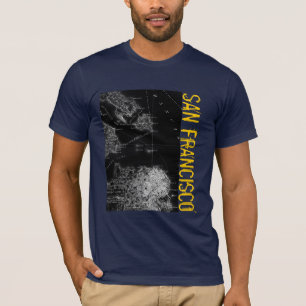 Camiseta T-shirt do mapa de San Francisco