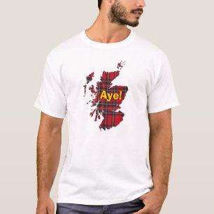 Camiseta t-shirt do mapa de Scotland do Tartan do indyref#