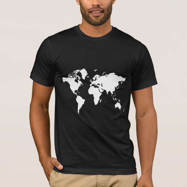 Camiseta t-shirt do mapa do mundo (Frente)
