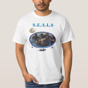 Camiseta T-shirt do marinho dos selos