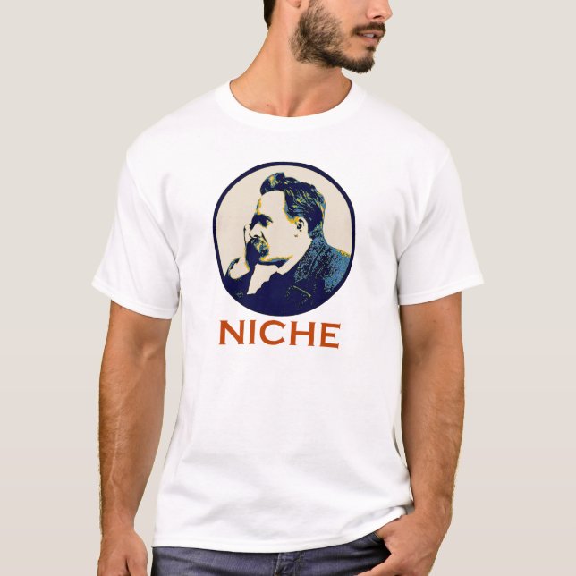 Camiseta T-shirt do marketing de Nietzsche (Frente)
