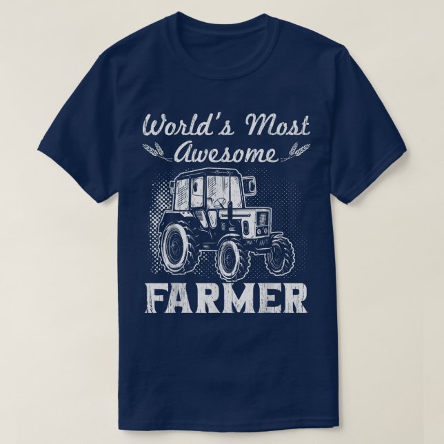 Camiseta T-Shirt do melhor agricultor do mundo (Frente do Design)
