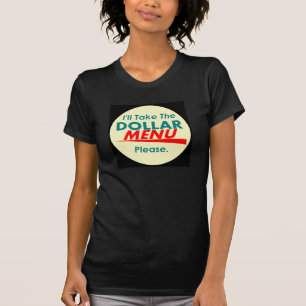 Camiseta T-shirt do MENU do DÓLAR