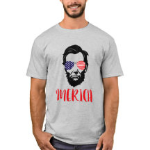T-shirt do merica de Abraham Lincoln '