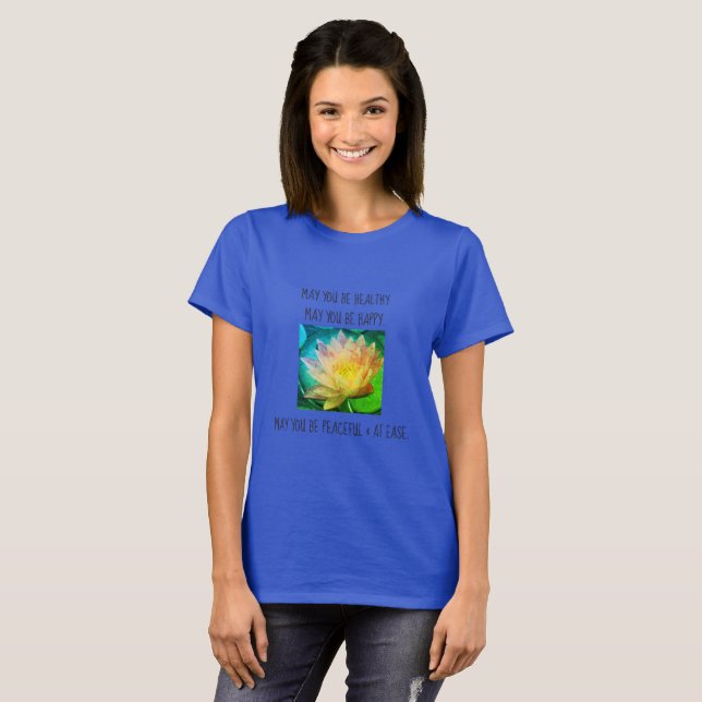 Camiseta T-shirt do Metta Lotus das mulheres (Frente Completa)