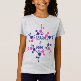 Camiseta T-shirt do miúdo, design do "Learn2Feel", Rapariga