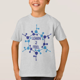 Camiseta T-shirt do miúdo, design do "Learn2Feel", rapaz