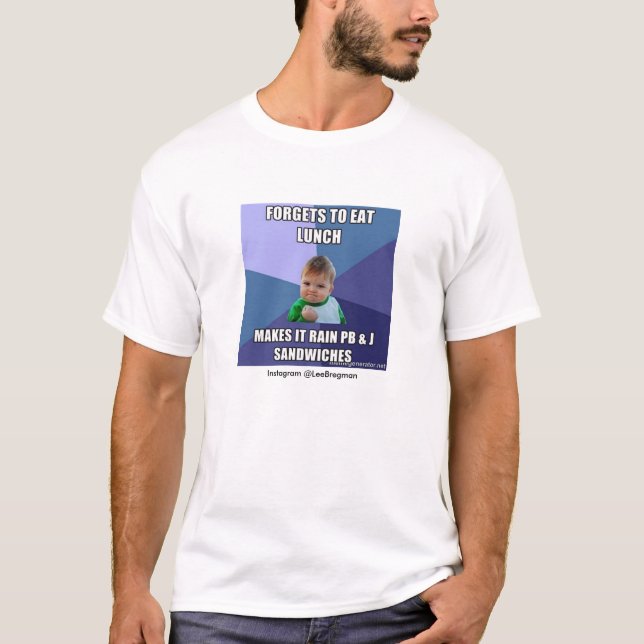 Camiseta T-shirt do miúdo PB&J Meme do sucesso (Frente)