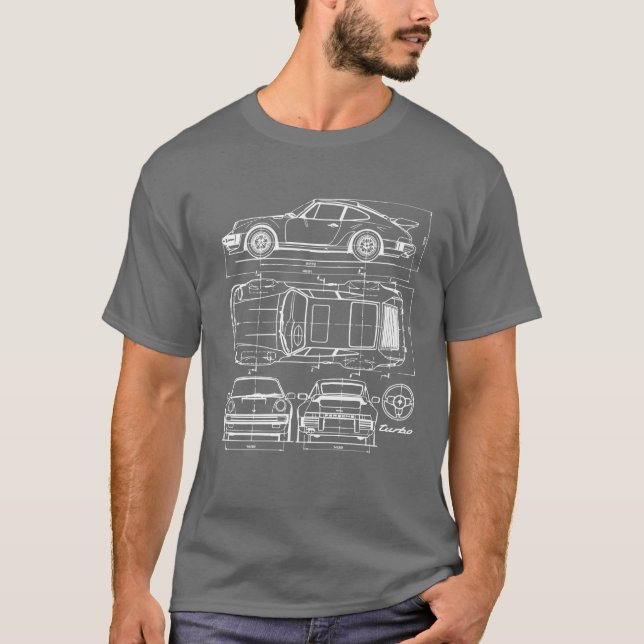 Camiseta T-shirt do modelo de 911 Turbo (Frente)