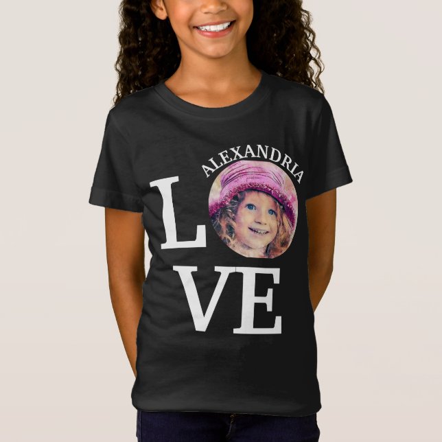 Camiseta T-Shirt do modelo de fotografia de amor personaliz (Frente)