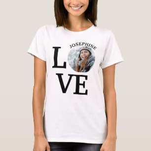 Camiseta T-Shirt do modelo de fotografia de amor personaliz