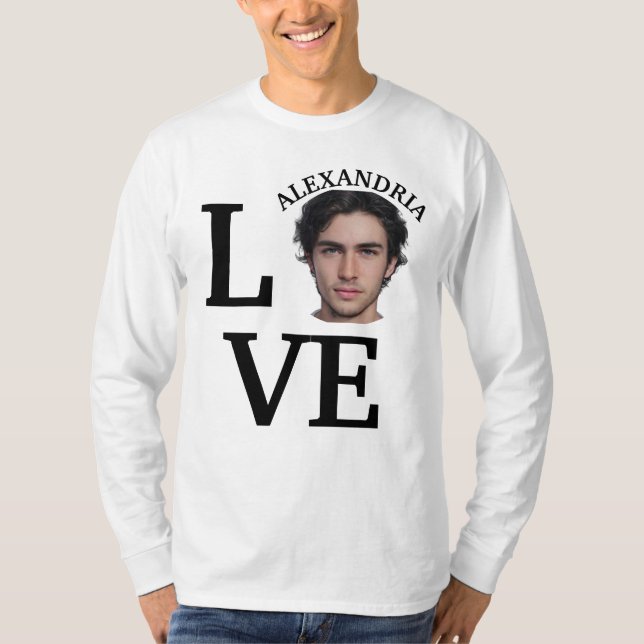 Camiseta T-Shirt do modelo de fotografia de amor personaliz (Frente)