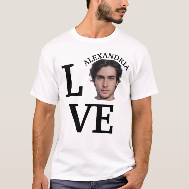Camiseta T-Shirt do modelo de fotografia de amor personaliz (Frente)