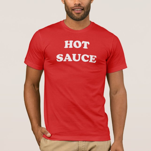 Camiseta T-shirt do molho picante dos homens (Frente)