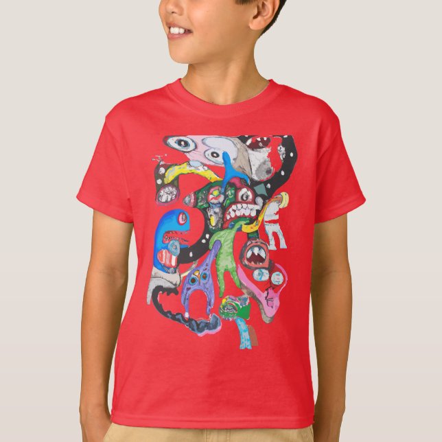 Camiseta T-shirt do Monster Colage Boy (Frente)