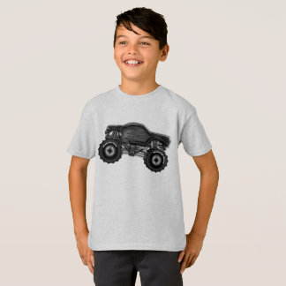 Camiseta T-shirt do monster truck para meninos