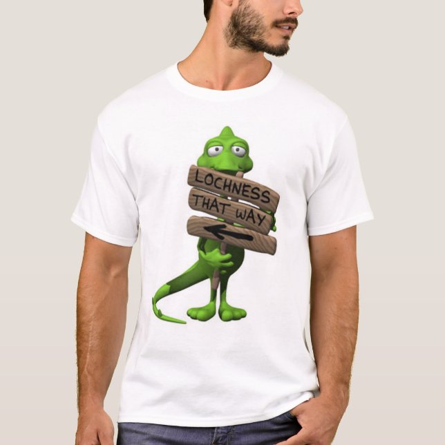 Camiseta T-shirt do monstro de Loch Ness (Frente)