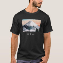 t-shirt do Monte Fuji com caligrafia japonesa