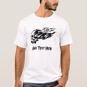 Camiseta t-shirt do motor do crânio 4X4