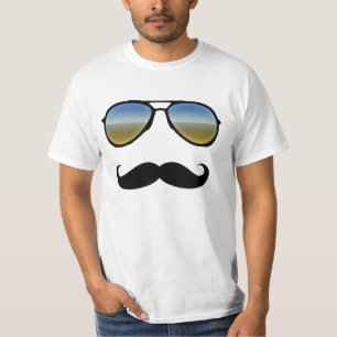 Camiseta T-shirt do Moustache do disfarce dos óculos de so
