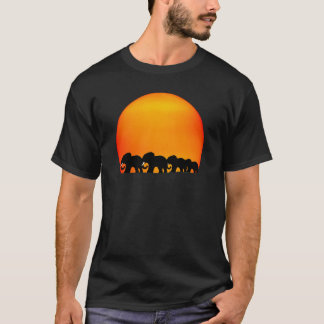 Camiseta t-shirt do nascer do sol do elefante
