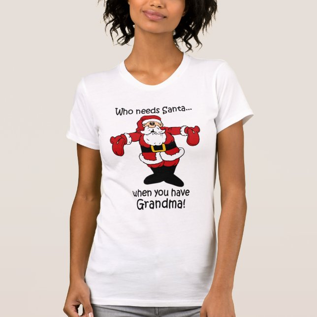 Camiseta T-shirt do Natal da avó (Frente)