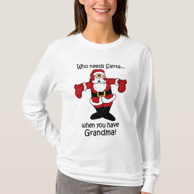 Camiseta T-shirt do Natal da avó (Frente)