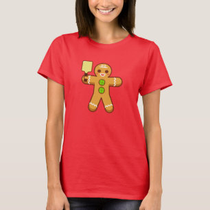 Camiseta T-shirt do Natal de Pickleball - Gingerbreadman