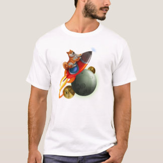 Camiseta T-shirt do navio de DogeCoin Rocket