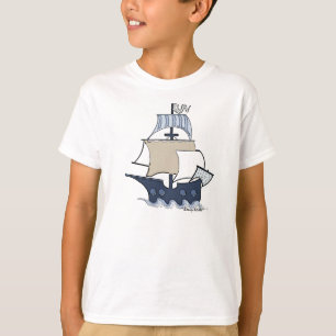Camiseta T-shirt do navio de pirata das crianças