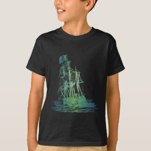 Camiseta T-shirt do navio de pirata dos miúdos