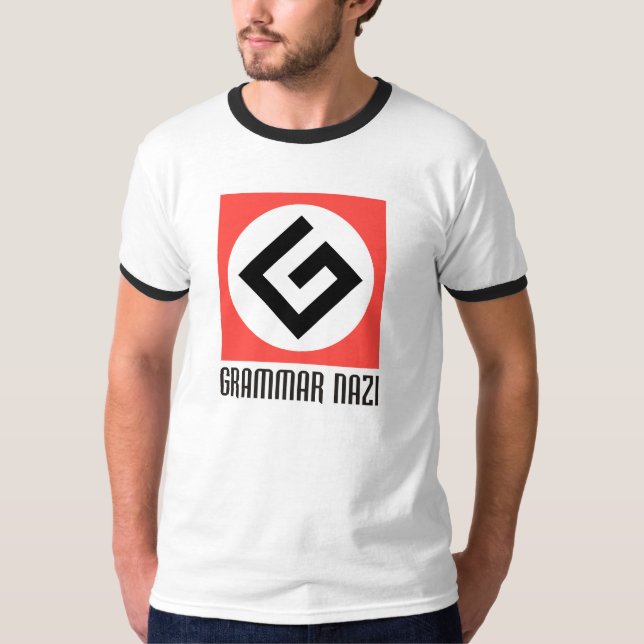 Camiseta T-shirt do Nazi da gramática (Frente)