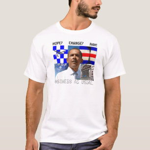 Camiseta T-shirt do NEGÓCIO de Obama COMO DE COSTUME