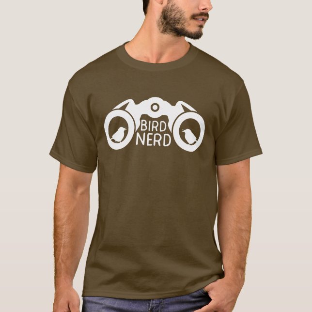 Camiseta T-shirt do nerd do pássaro (Frente)