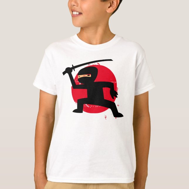 Camiseta T-shirt do Ninja do miúdo pouco (Frente)