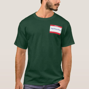 Camiseta T-shirt do nome de etiqueta