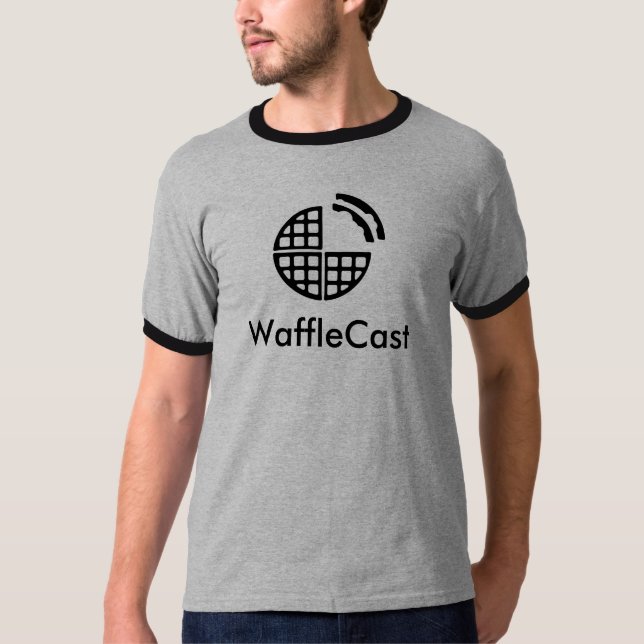 Camiseta T-shirt do oficial de WaffleCast (Frente)