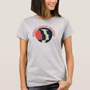 Camiseta T-shirt do oficial do março San Diego das mulhere