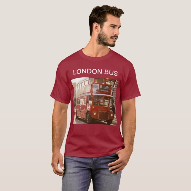 Camiseta T-shirt do ônibus de Londres (Frente Completa)