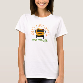 Camiseta T-shirt do ônibus do rock and roll dos condutores