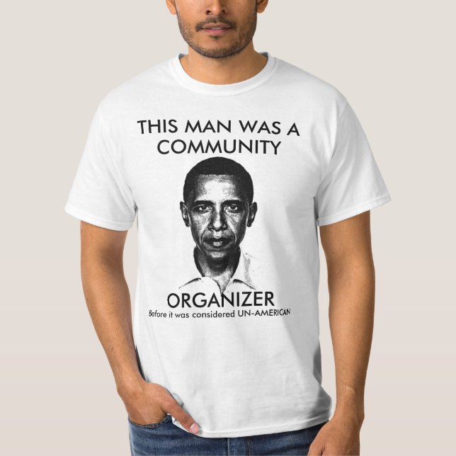 CAMISETA T-SHIRT DO ORGANIZADOR DA COMUNIDADE DE OBAMA (Frente)