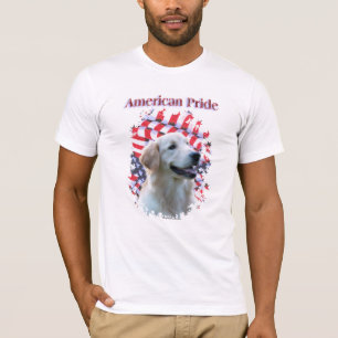 Camiseta T-shirt do Orgulho Americano do ouro Retriever