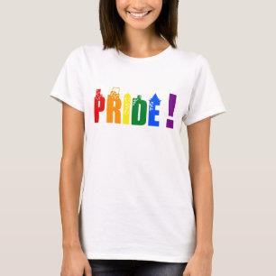 Camiseta T-shirt do orgulho da cidade do arco-íris de LGBT