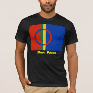 Camiseta T-shirt do orgulho de Sami (preto)